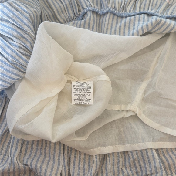 Light Blue & White Striped Ruffle Sundress - Picture 3 of 3